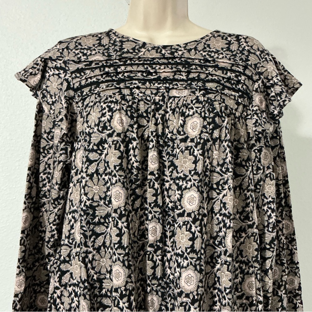 NWT Boden Black Floral Trim Detail Jersey Mini Dress US 10R - Picture 6 of 16